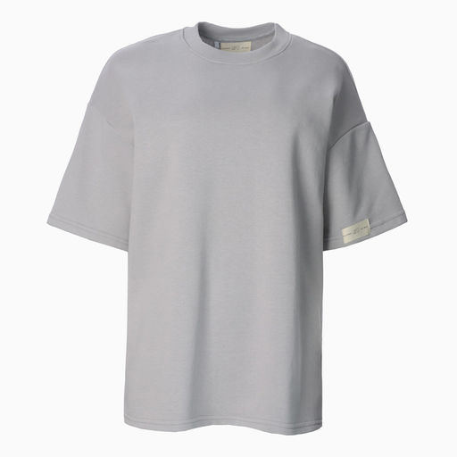 Футболка с нашивкой женская MIST Base, светло-серая, размер 50