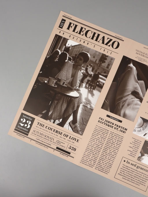 Цена за 15 шт. Пленка флористическая "Газета любви" 65мкм, 50х57 ±1см