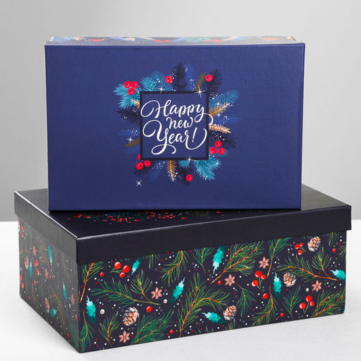 Набор коробок 10 в 1 Новогодний, 12 х 7 х 432.5 20 12.5 см 4 - Дарите счастье фото 2