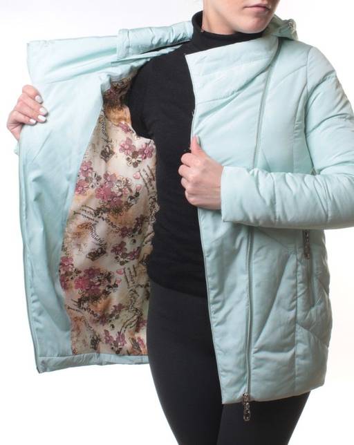 3069 LT.BEIGE Пуховик облегченный зимний женский (80% пух, 20% перо)