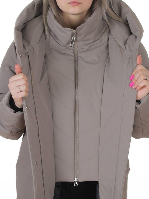 8836 GRAY Пальто зимнее женское (150 гр. холлофайбер)