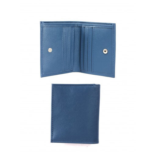 Портмоне мужское Croco-ПР-905 натуральная кожа 2 отд, 8 карм, синий бергамо (47) 265057