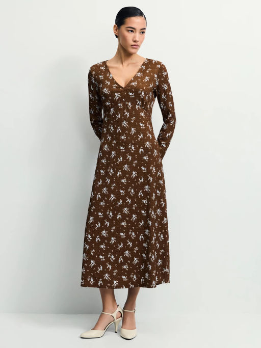 Платье миди с цветочным принтом / Zarina фото 3