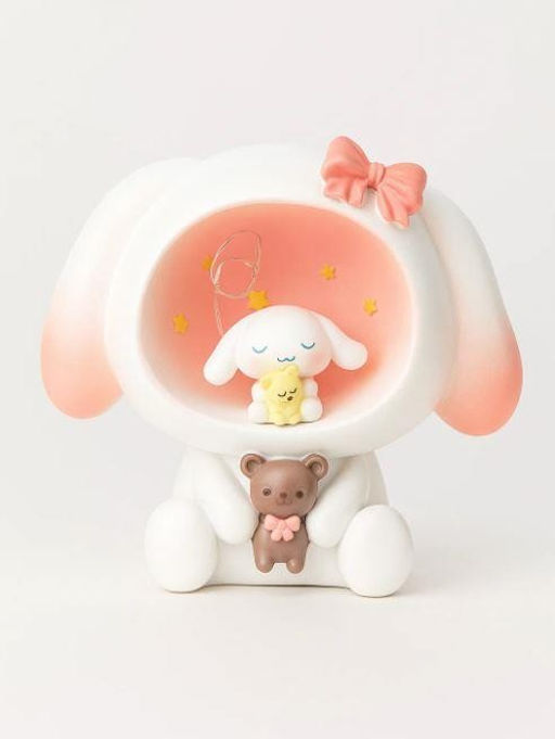 Kопилка - ночник Plush friends, pink (14,5 см), пластик