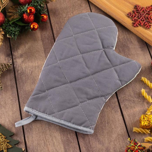 Варежка-прихватка Christmas flowers 20×27 см, саржа, 100% хлопок, ватин 250 г/м²