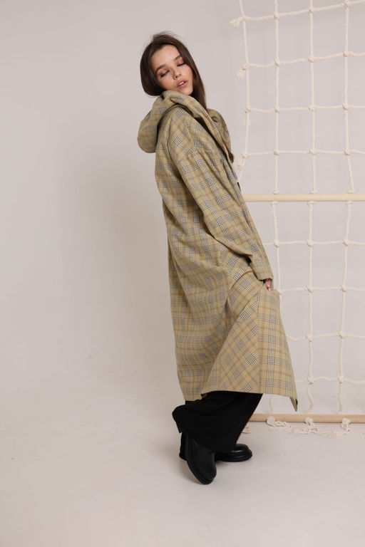 Плащ AMORI 2152 клетка  фото 2