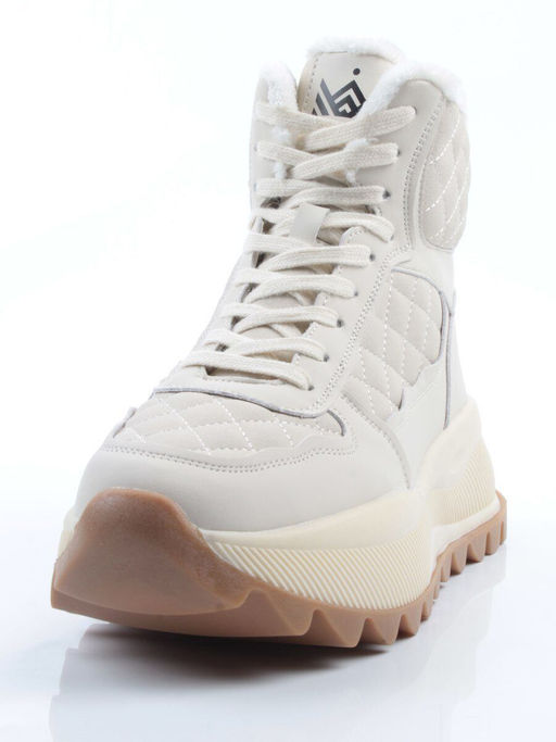 04-PAML06-2Z LT. BEIGE Ботинки зимние женские (натуральная кожа, 100% шерсть) - Фабричный китай фото 4