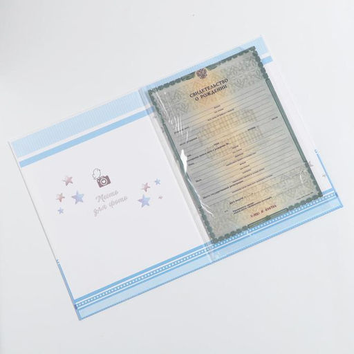 Папка для свидетельства о рождении Слоник, для мальчика, А4 - Долго и счастливо фото 4