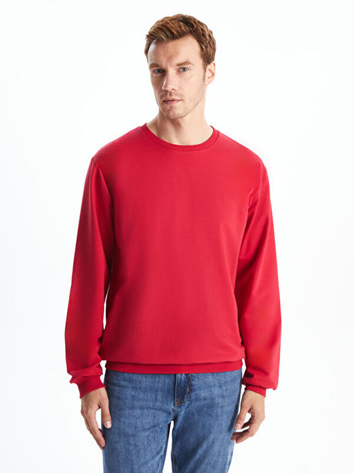 Bisiklet Yaka Uzun Kollu Erkek Sweatshirt - Waikiki фото 4
