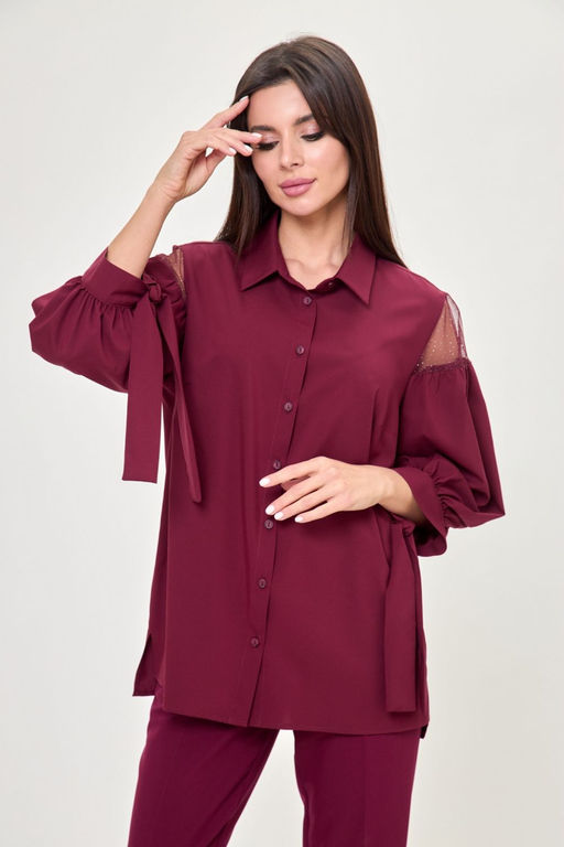 Блуза ANELLI 997 бордо  фото 2