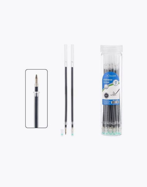 Цена за 30 шт. Стержень гелевый Basir черный (MC-7045) 0.5мм, 129мм