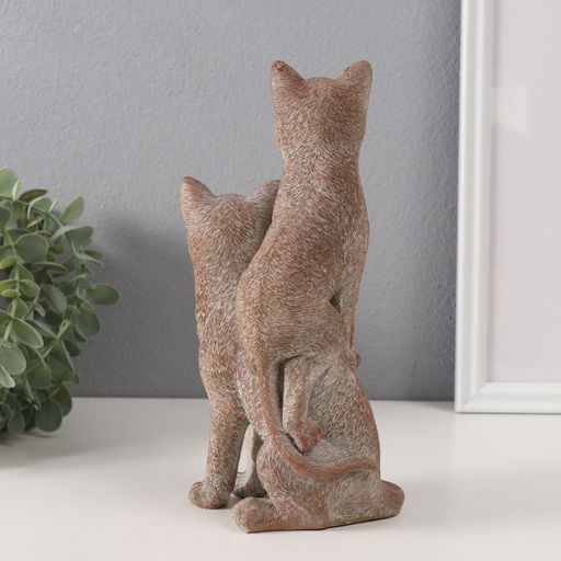 Фигурка полистоун «Две кошечки», беж, 11.5×10.8×22.5 см