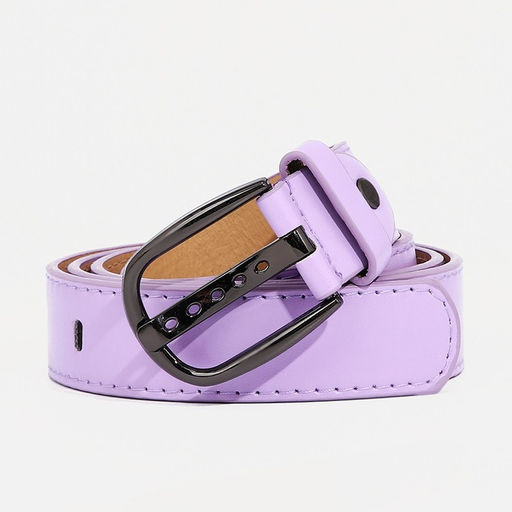 Ремень женский, ширина 2.8 см, винт, пряжка металл, цвет сиреневый