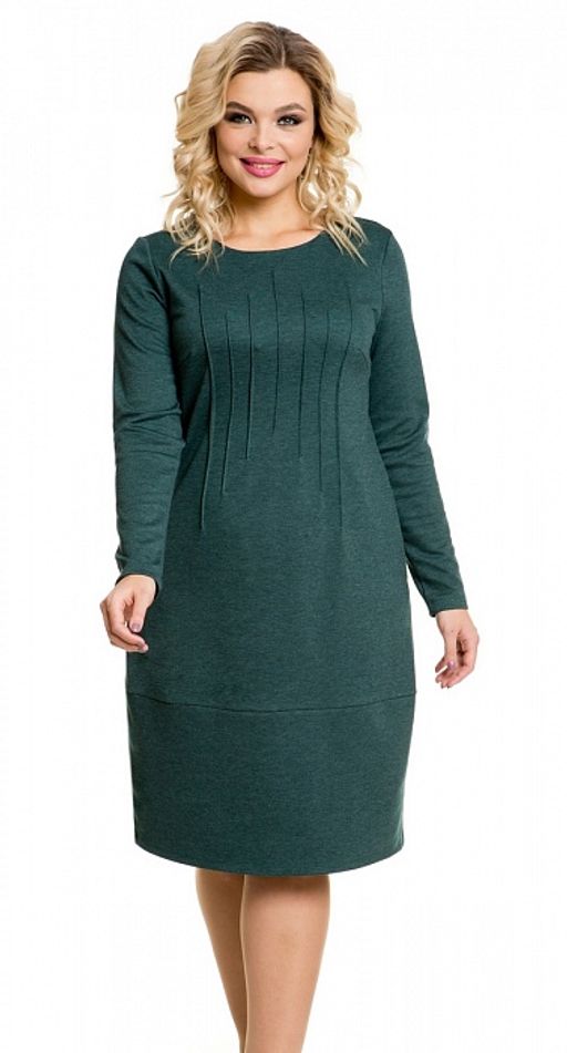 Платье 978 зеленый меланж