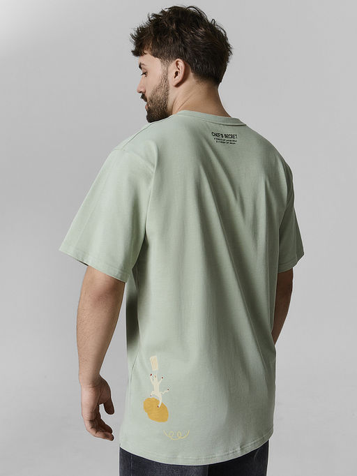 Футболка мужская зеленая прямого кроя - Mark formelle фото 3