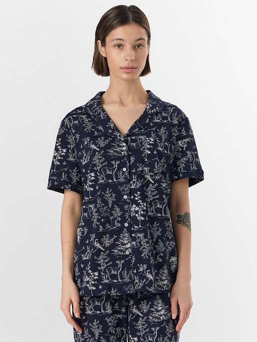 Комплект домашний женский синий с узором - Mark formelle фото 2