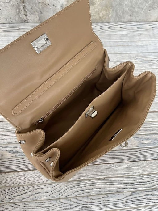 Женская кожаная сумка-портфель 8399-2 Бежевый - Sergio valentini фото 5