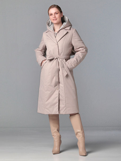Пальто дем. бежевый - Dizzyway фото 8