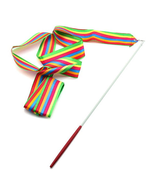 Гимнастическая ленточка 2 м, с палочкой в пакете арт.Т20320