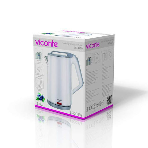 Чайник эл. VICONTE 2200 Вт 2,0 л, пласт., арт. VC-3279 - Полимербыт фото 2