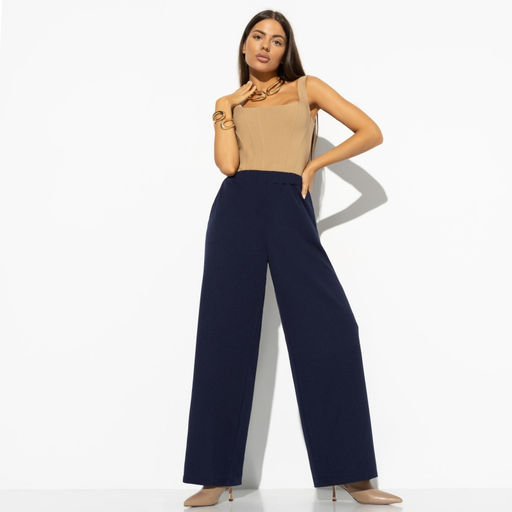 Брюки свободные из трикотажа Модный вопрос (dark blue) - Charutti фото 4