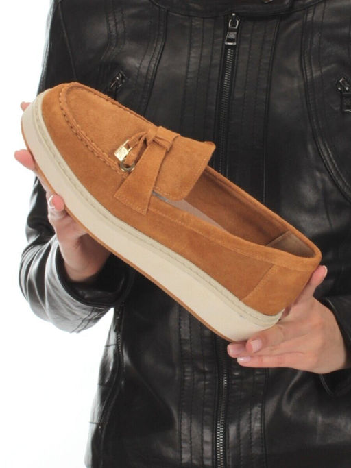 03-5061-8 BROWN Лоферы женские (натуральная замша) - No name фото 2