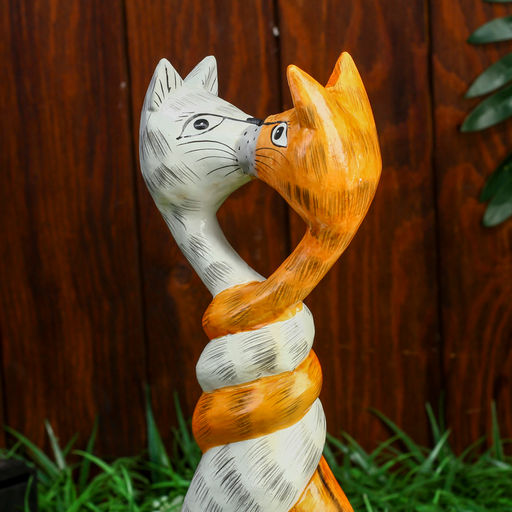 Сувенир Целующиеся коты, 30?6?16 см, дерево