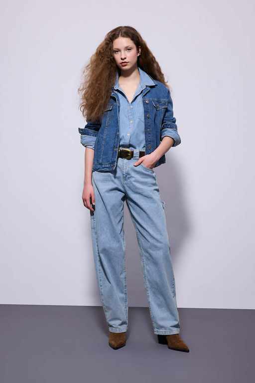 Джинсовая куртка обычного кроя - Defacto фото 6