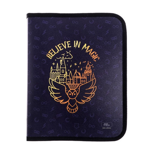 Папка для тетрадей А5, 180 х 230 х 25 мм, молния вокруг, Calligrata Magic, в стиле Гарри Поттера, ПМ-А5-04 пластиковая 0.5  фото 2