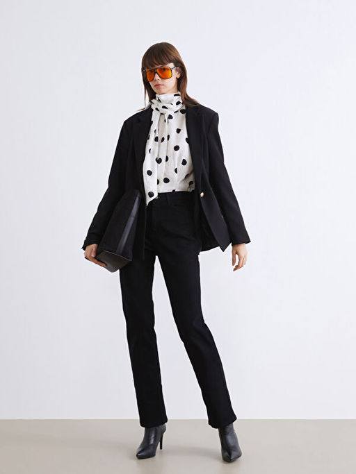 Straight Fit Kad?n Jean Pantolon