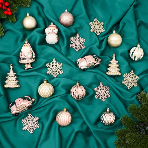 Ёлочные игрушки Карусель, новогодние, набор 20 шт., нежность, МИКС