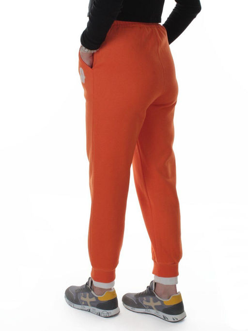2619 ORANGE Брюки спортивные утепленные женские (85% хлопок, 10% полиэстер, 5% спандекс)