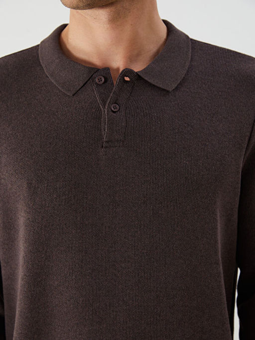 Polo Yaka Erkek Triko Kazak