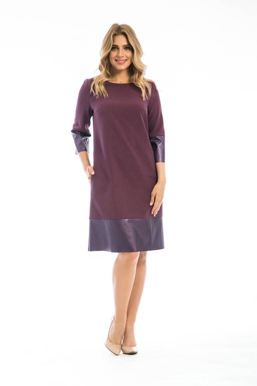 Платье с эко-кожей, П-511/2 - Modellos фото 2