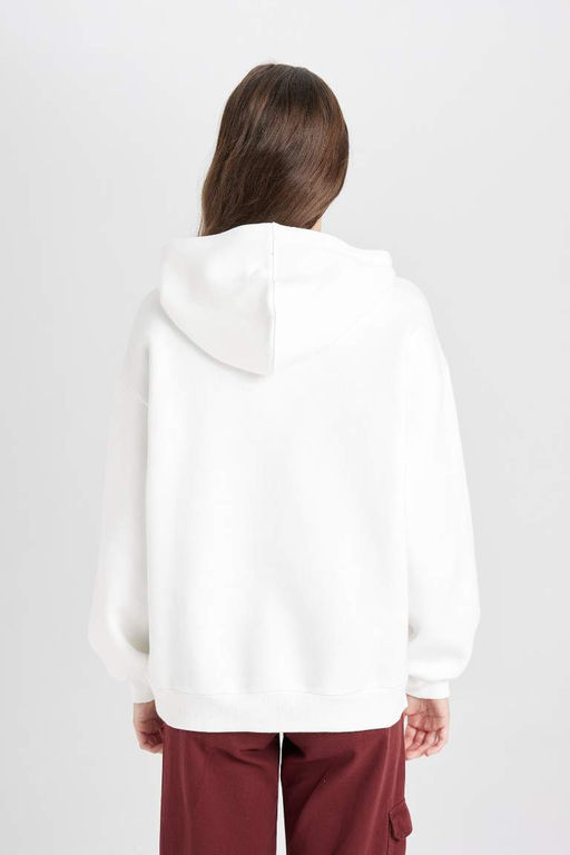 Толстовка из плотной ткани с капюшоном и принтом Cool Oversize - Defacto фото 10