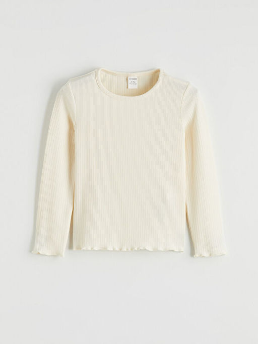 Bisiklet Yaka Fitilli F?rf?rl? K?z ?ocuk Ti??rt