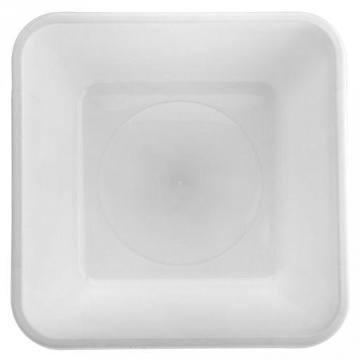 Таз пластмассовый 12л 36х36х13,5см, квадратный, белый (Россия)