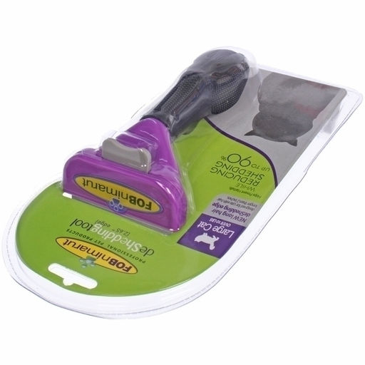 Расческа - пуходерка для вычесывания подшерстка "ФУРМИНАТОР", цвет оранжевый и фиолетовый, 6,5*15см (блистер)