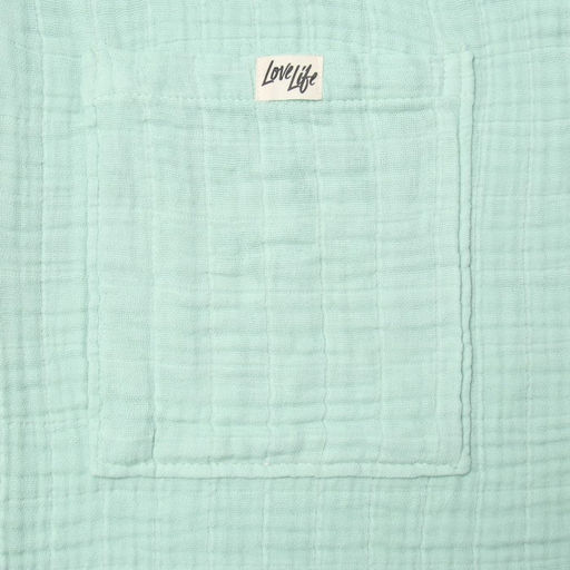 Халат жен.муслиновый LoveLife размер 46-48, цвет мятный, 100% хл, 4-сл, 235 г/м²