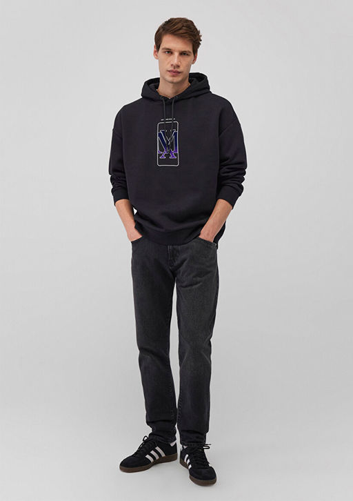 Mavi Logo Bask?l? Siyah Sweatshirt  фото 2