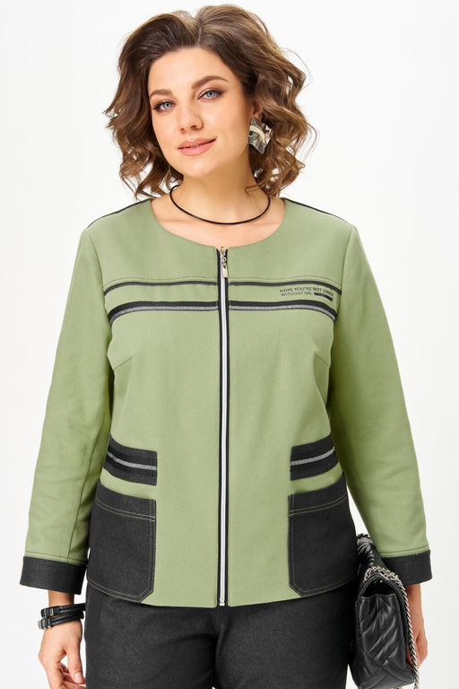 Костюм Aira Style 24249 зелёный-графит