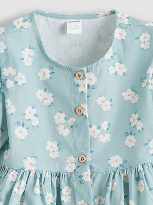 ?i?ekli F?rf?rl? K?z ?ocuk Elbise