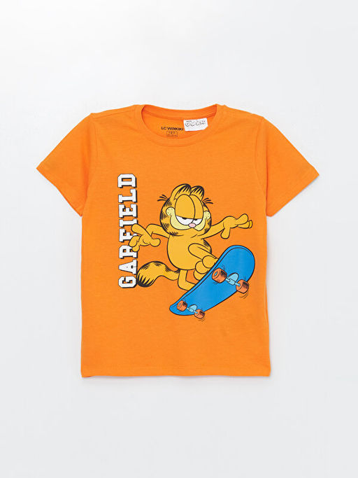 Bisiklet Yaka Garfield Bask?l? K?sa Kollu Erkek ?ocuk ?ortlu Pijama Tak?m? - Waikiki фото 2