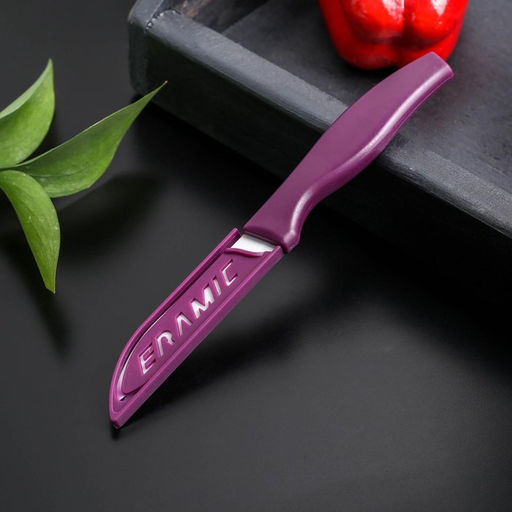 Нож кухонный керамический Керамик, лезвие 7,5 см, цвет МИКС - Доляна фото 3