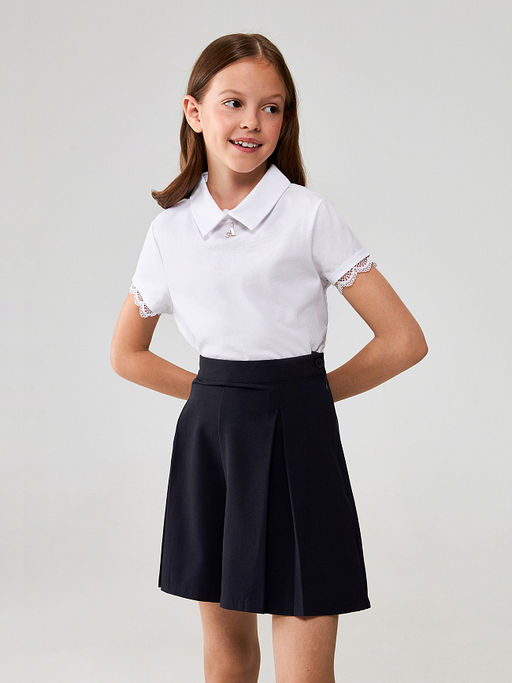 ACOOLA / Блузка детская для девочек Gvinevra белоснежный  фото 6