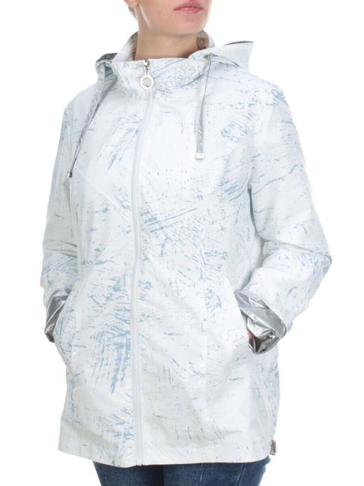 F2066 WHITE Ветровка женская MARTA (65%хлопок 35% полиэстер) - Фабричный китай фото 3