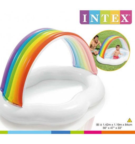 Бассейн Цвета радуги 142х119х84см INTEX  фото 3