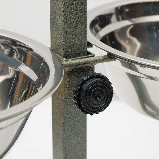 Подставка с мисками, 2 х 1 л, высота 40 см, разборная, зелёная - Пижон фото 4