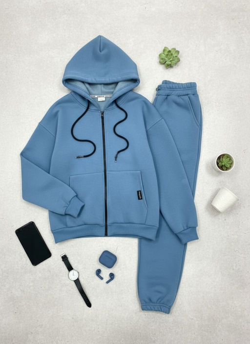 265М Костюм мужской на молнии, блюстоун (начес)