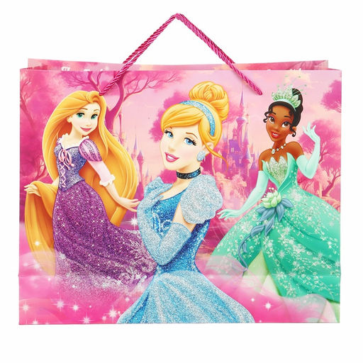 Пакет подарочный ламинированный с блёстками, Принцессы, 40?31?11. 5 см - Disney фото 4